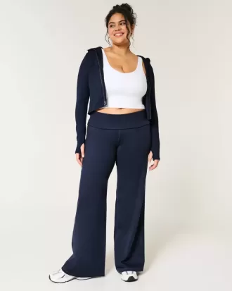 Gilly Hicks Active Recharge Foldover Waist Wide-Leg Pants