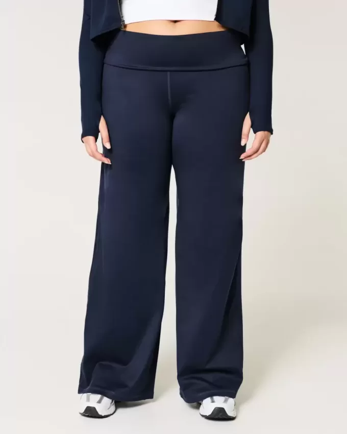 Gilly Hicks Active Recharge Foldover Waist Wide-Leg Pants