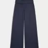 Gilly Hicks Active Recharge Foldover Waist Wide-Leg Pants