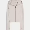Gilly Hicks Active Recharge Hooded Crop Zip-Up Top Gilly Hicks Active Recharge Hooded Crop Zip-Up Top