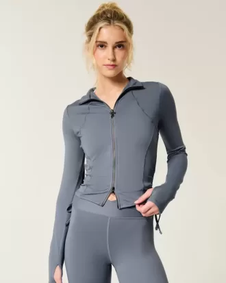 Gilly Hicks Active Recharge Side-Tie Zip-Up Jacket