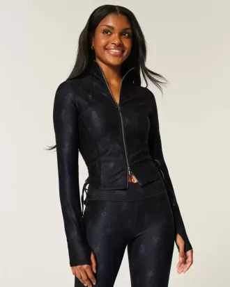 Gilly Hicks Active Recharge Side-Tie Zip-Up Jacket