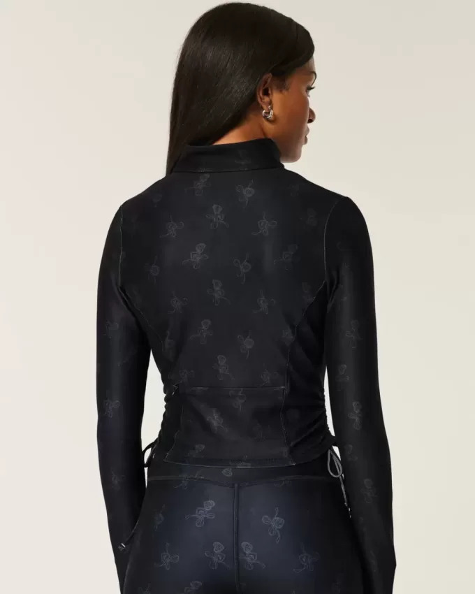 Gilly Hicks Active Recharge Side-Tie Zip-Up Jacket