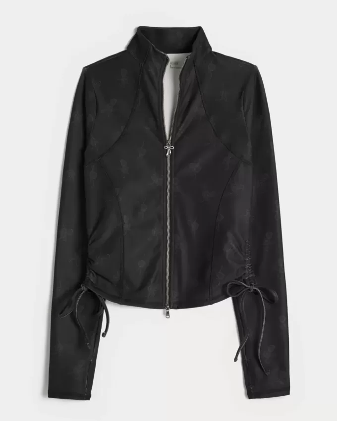 Gilly Hicks Active Recharge Side-Tie Zip-Up Jacket