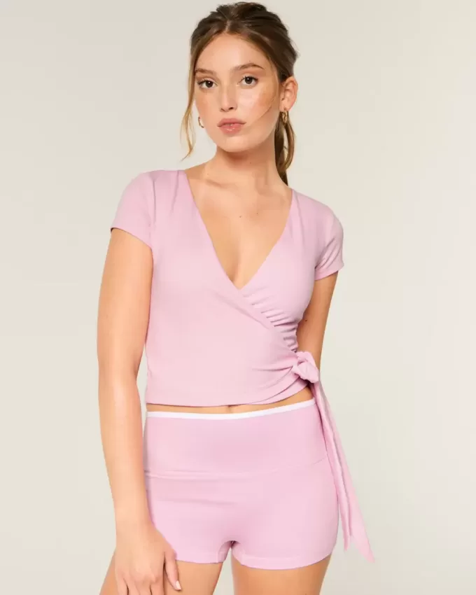 Gilly Hicks Active Recharge Wrap Top