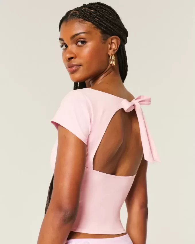 Gilly Hicks Active Tie-Back Ballet Top