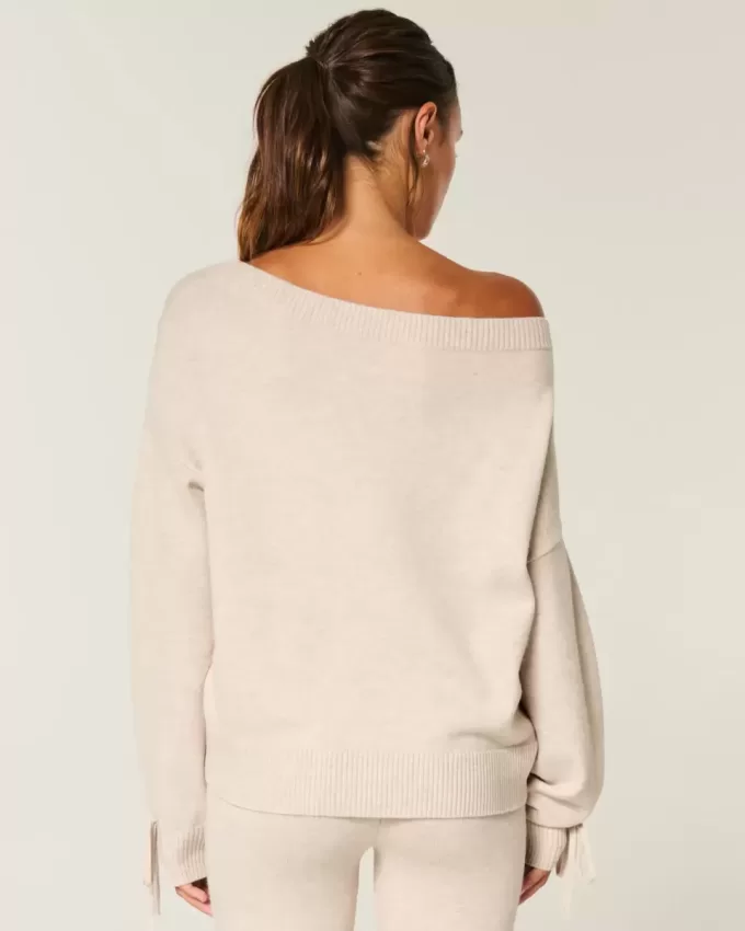 Gilly Hicks Cozy Off-the-Shoulder Bow Sweater Gilly Hicks Cozy Off-the-Shoulder Bow Sweater