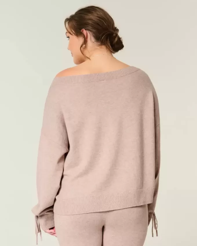 Gilly Hicks Cozy Off-the-Shoulder Bow Sweater Gilly Hicks Cozy Off-the-Shoulder Bow Sweater