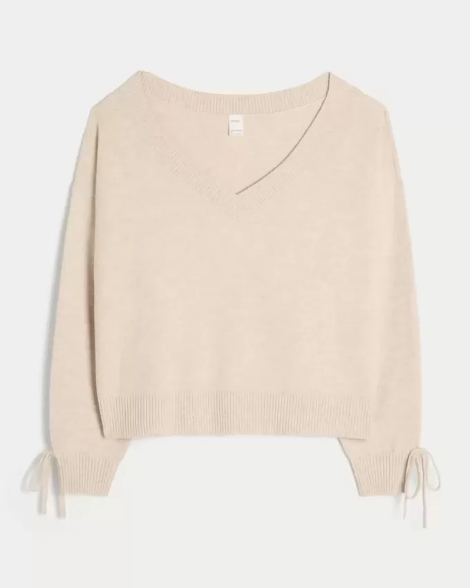 Gilly Hicks Cozy Off-the-Shoulder Bow Sweater Gilly Hicks Cozy Off-the-Shoulder Bow Sweater