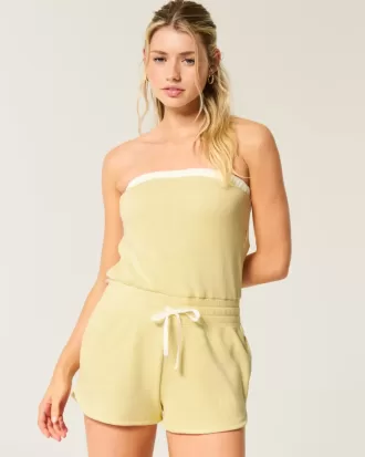 Gilly Hicks Cozy Strapless Waffle Onesie