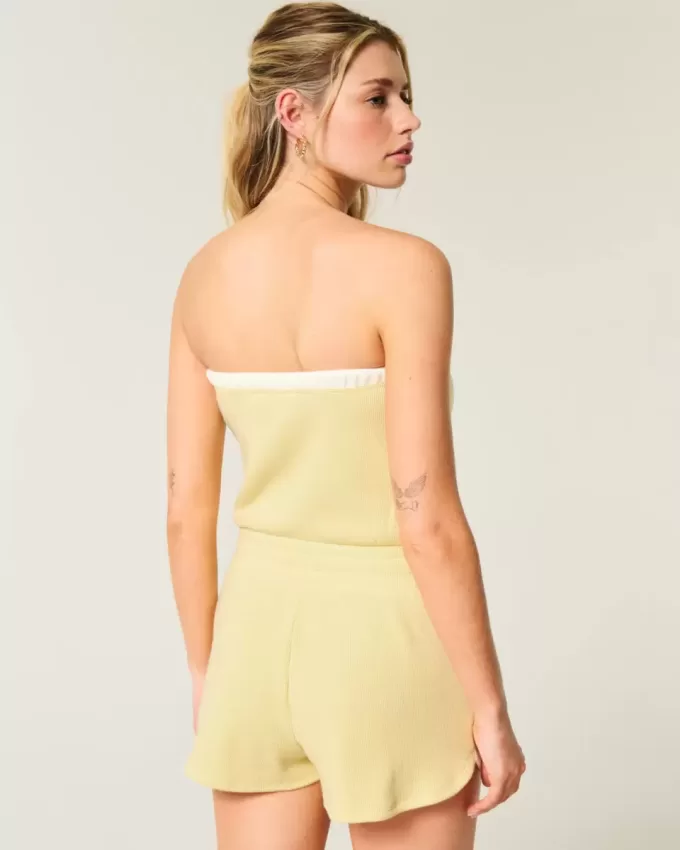 Gilly Hicks Cozy Strapless Waffle Onesie