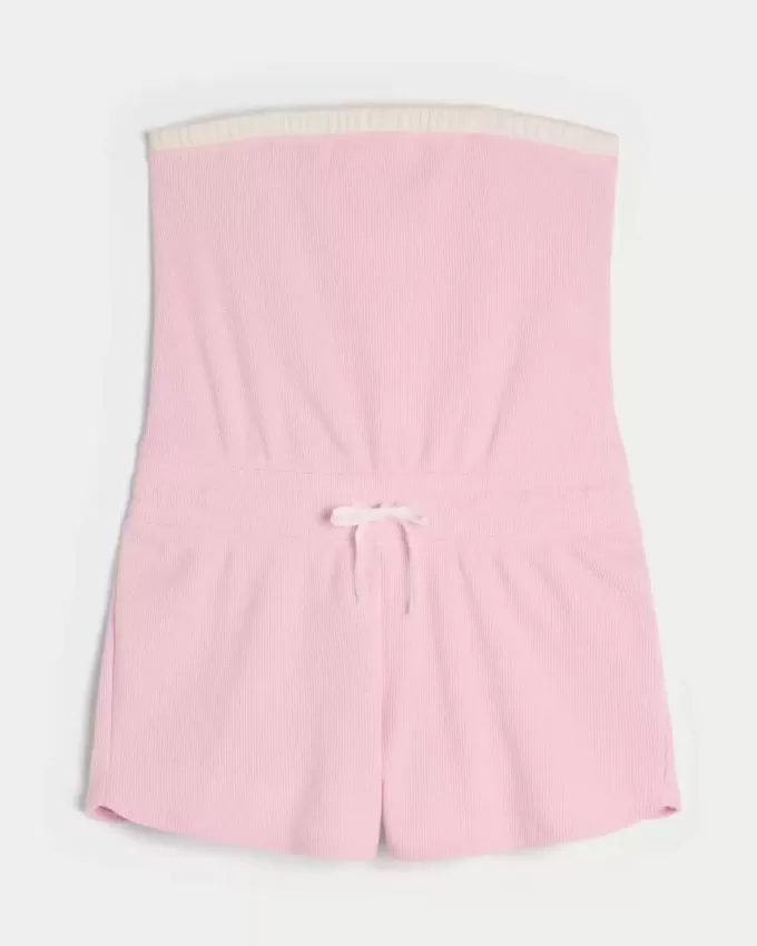 Gilly Hicks Cozy Strapless Waffle Onesie Gilly Hicks Cozy Strapless Waffle Onesie