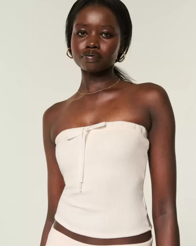 Gilly Hicks Cozy Waffle Tube Top