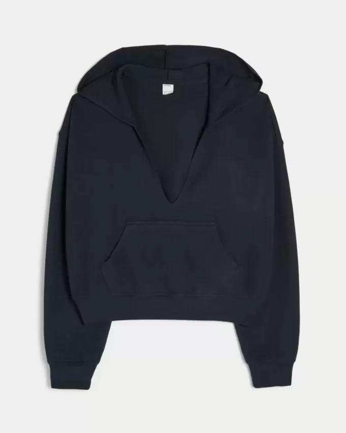 Gilly Hicks Knit V-Neck Hoodie