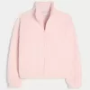 Gilly Hicks Sherpa Zip-Up Top