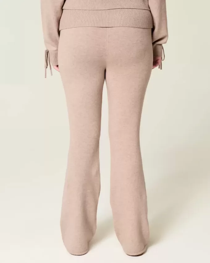 Gilly Hicks Sweater-Knit Foldover Waist Boot Pants