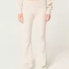 Gilly Hicks Sweater-Knit Foldover Waist Flare Pants
