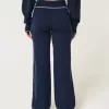 Gilly Hicks Sweater-Knit Foldover Waist Straight Pants