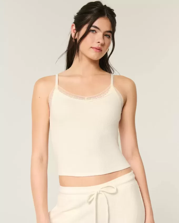 Gilly Hicks Waffle Lace Cami