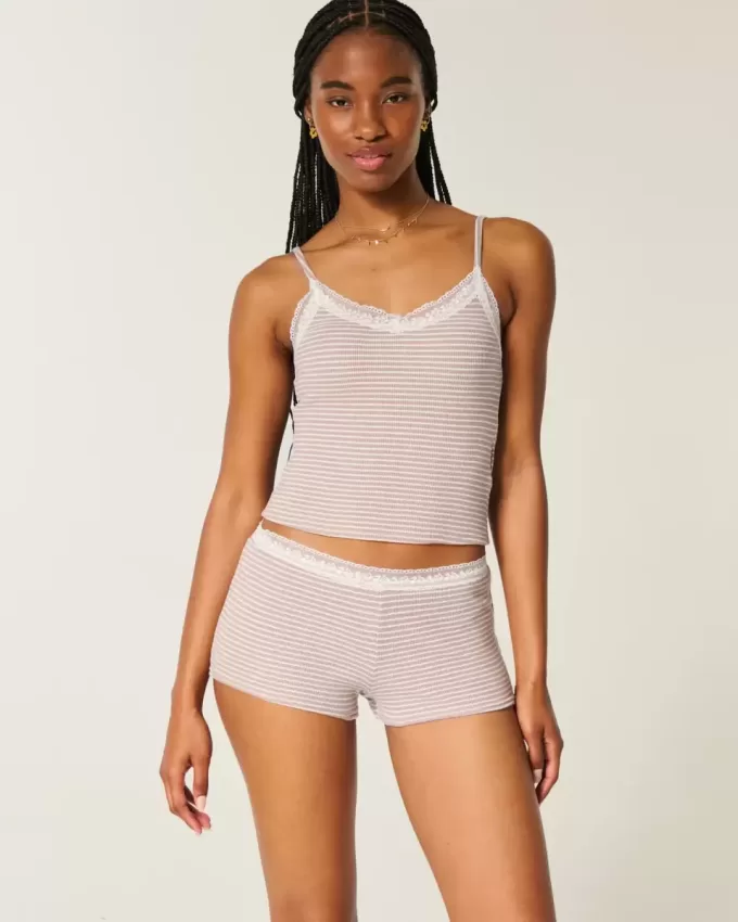 Gilly Hicks Waffle Lace Shortie Shorts Gilly Hicks Waffle Lace Shortie Shorts