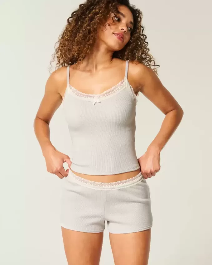 Gilly Hicks Waffle Lace Shortie Shorts Gilly Hicks Waffle Lace Shortie Shorts