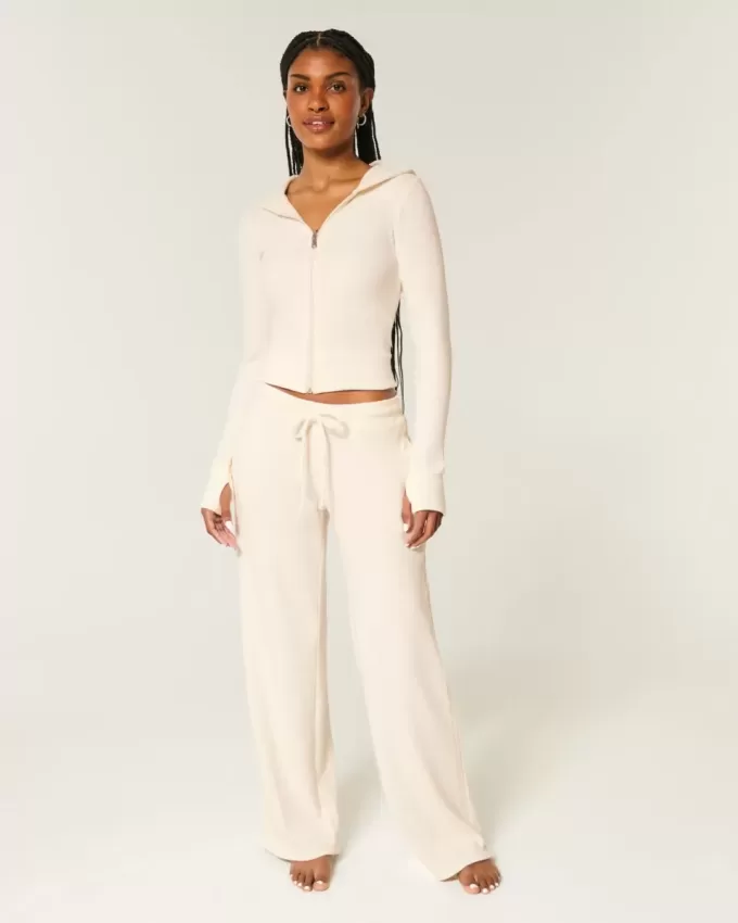 Gilly Hicks Waffle Lace Straight Pants
