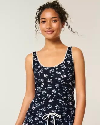 Gilly Hicks Waffle Lace Trim Tank