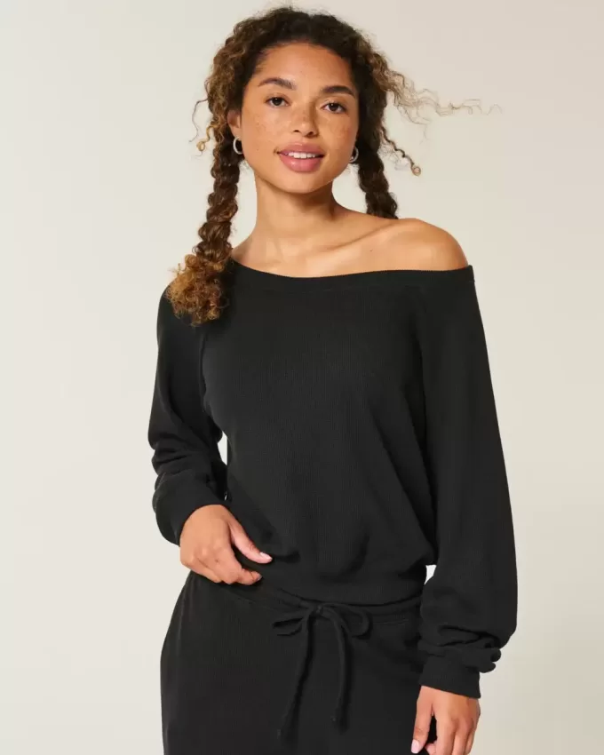 Gilly Hicks Waffle Off-the-Shoulder Top Gilly Hicks Waffle Off-the-Shoulder Top