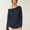 Gilly Hicks Waffle Off-the-Shoulder Top