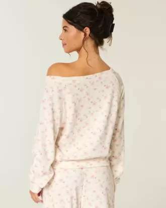 Gilly Hicks Waffle Off-the-Shoulder Top