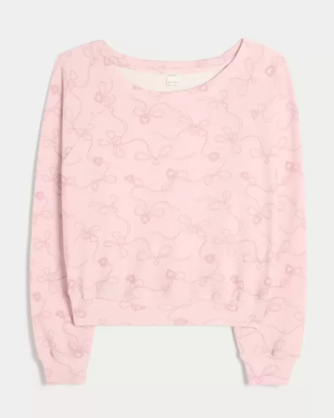 Gilly Hicks Waffle Off-the-Shoulder Top