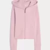 Gilly Hicks Waffle Zip-Up Hoodie