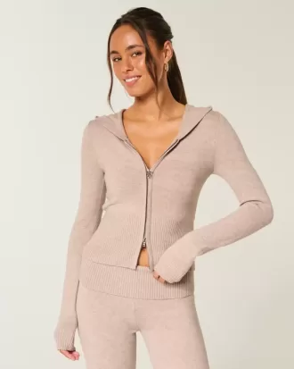 Gilly Hicks Zip-Up Sweater Hoodie