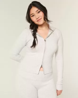 Gilly Hicks Zip-Up Sweater Hoodie