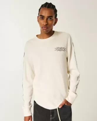 Graffiti Graphic Thermal Crew Shirt