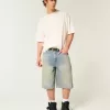 Greased Medium Wash Super Baggy Denim Shorts Greased Medium Wash Super Baggy Denim Shorts