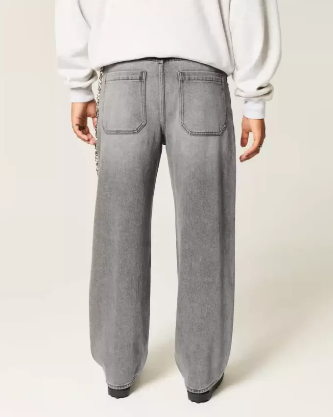 Grey Skater Baggy Jeans