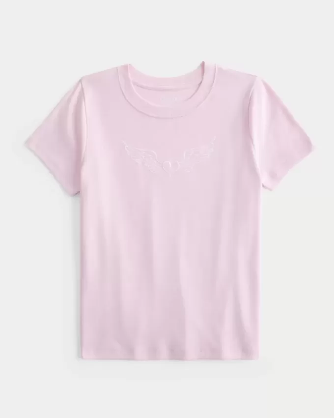 Heart Graphic Baby Tee Heart Graphic Baby Tee