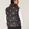 Heart Pattern Puffer Vest