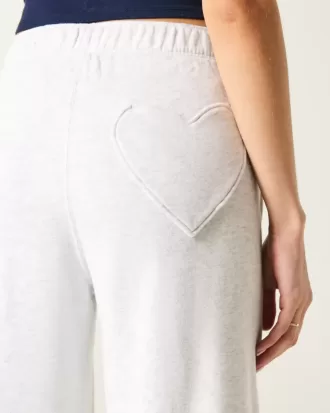 Heart Pocket Wide-Leg Sweatpants