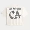 Heavyweight Baggy Crop Los Angeles Graphic Football T-Shirt
