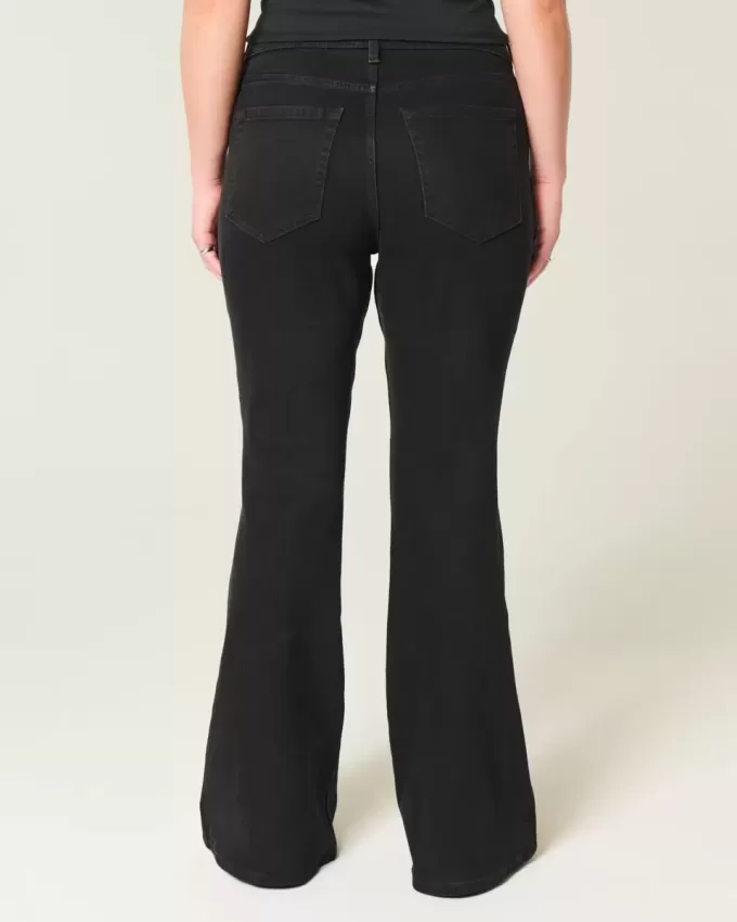 High-Rise Black Flare Jeans