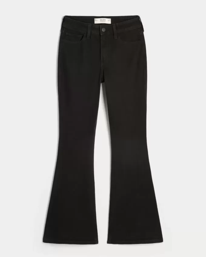 High-Rise Black Flare Jeans