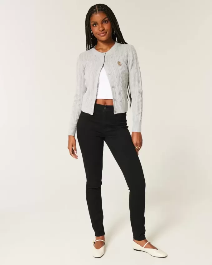 High-Rise Black Jean Leggings