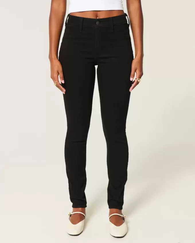 High-Rise Black Jean Leggings