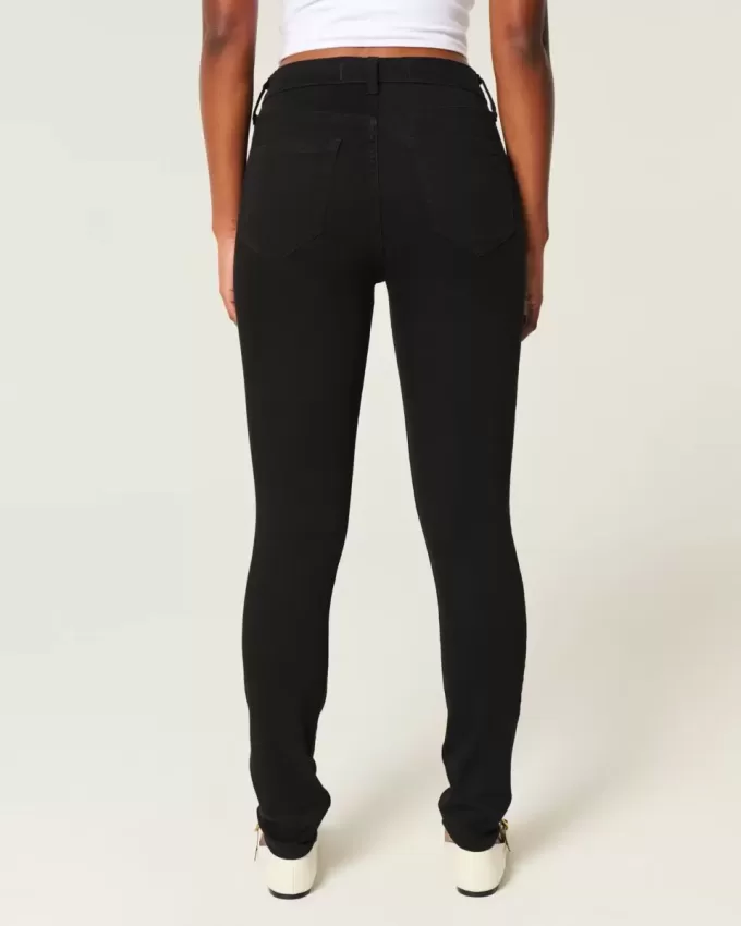 High-Rise Black Jean Leggings