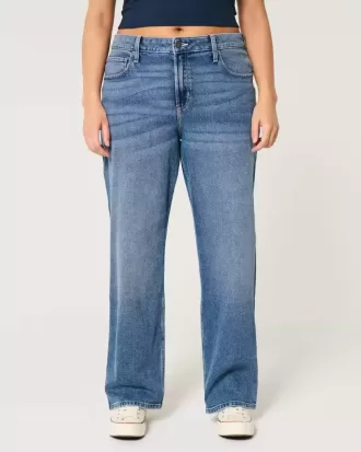 High-Rise Dark Wash Dad Jeans