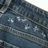 High-Rise Dark Wash Embroidered Florals Flare Jeans High-Rise Dark Wash Embroidered Florals Flare Jeans