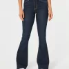 High-Rise Dark Wash Flare Jeans