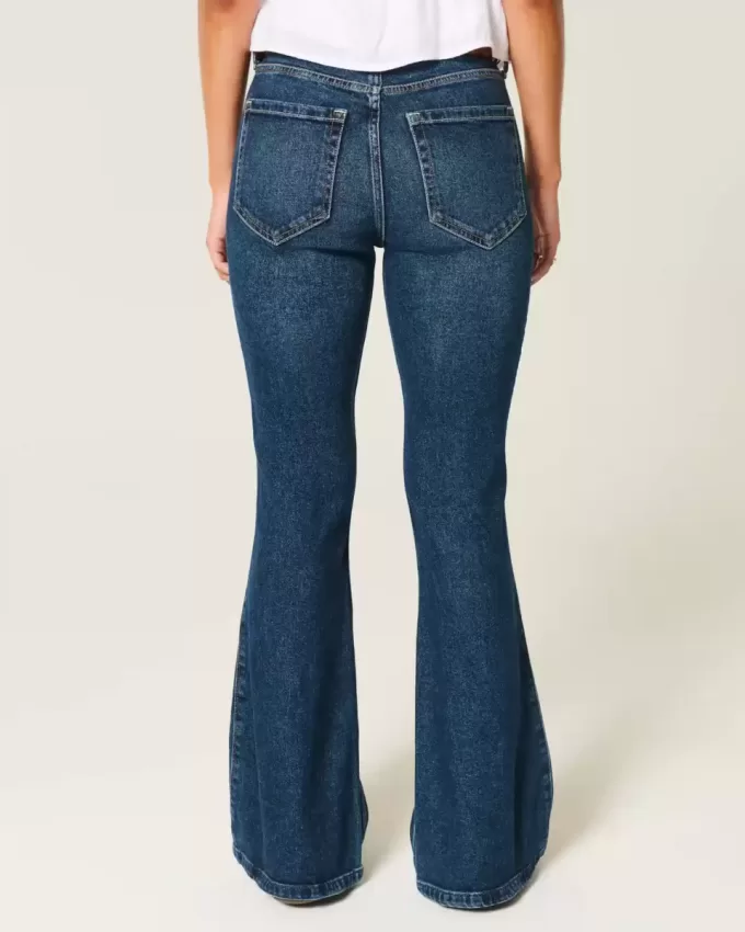 High-Rise Dark Wash Flare Jeans